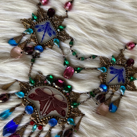 Antique Czech glass necklace rare find - Picture 2 of 9